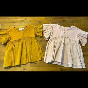 Zara Top Set 3-4T Blush and Mustard